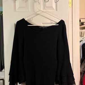 White House Black Market Black Ribbed Sweater